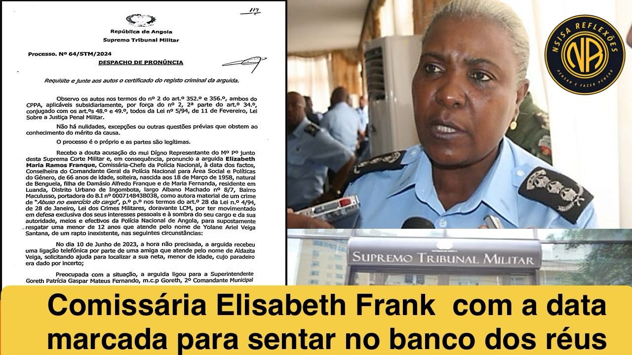 COMISSÁRIA ELISABETH FRANK COM DATA MARCADA PARA SENTAR NO BANCO DOS RÉUS