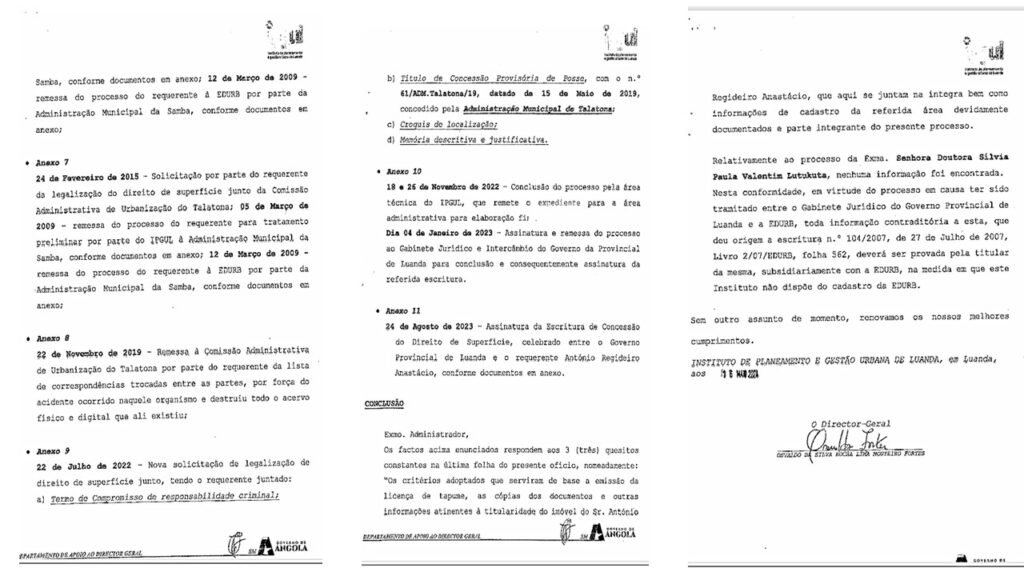 Confirmação do direito de superfície e licença de construção pelo GPL em nome do Sr. António Anastácio parte